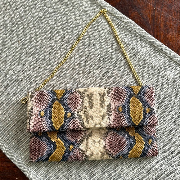 Snakeskin Clutch